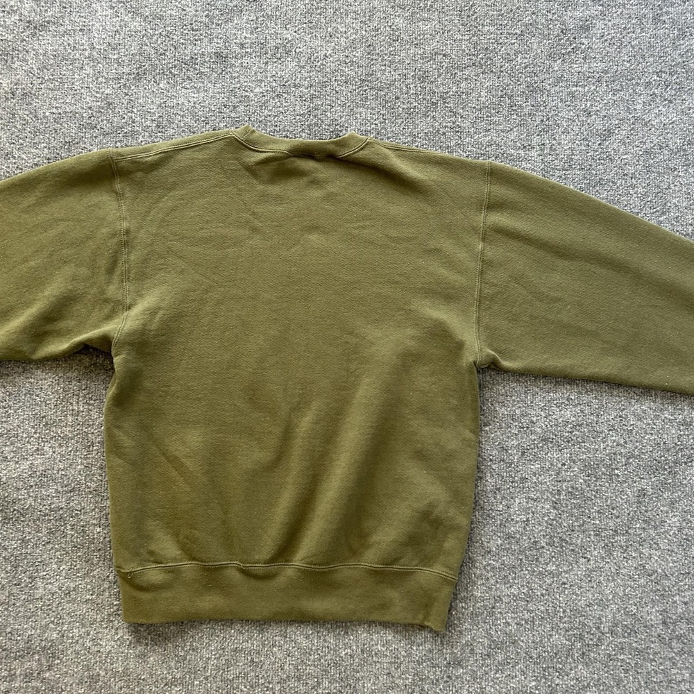 USMC Sweatshirt Mens Small Green Made USA Fleece Crewneck Pullover Marine Soffe - Picture 9 of 9